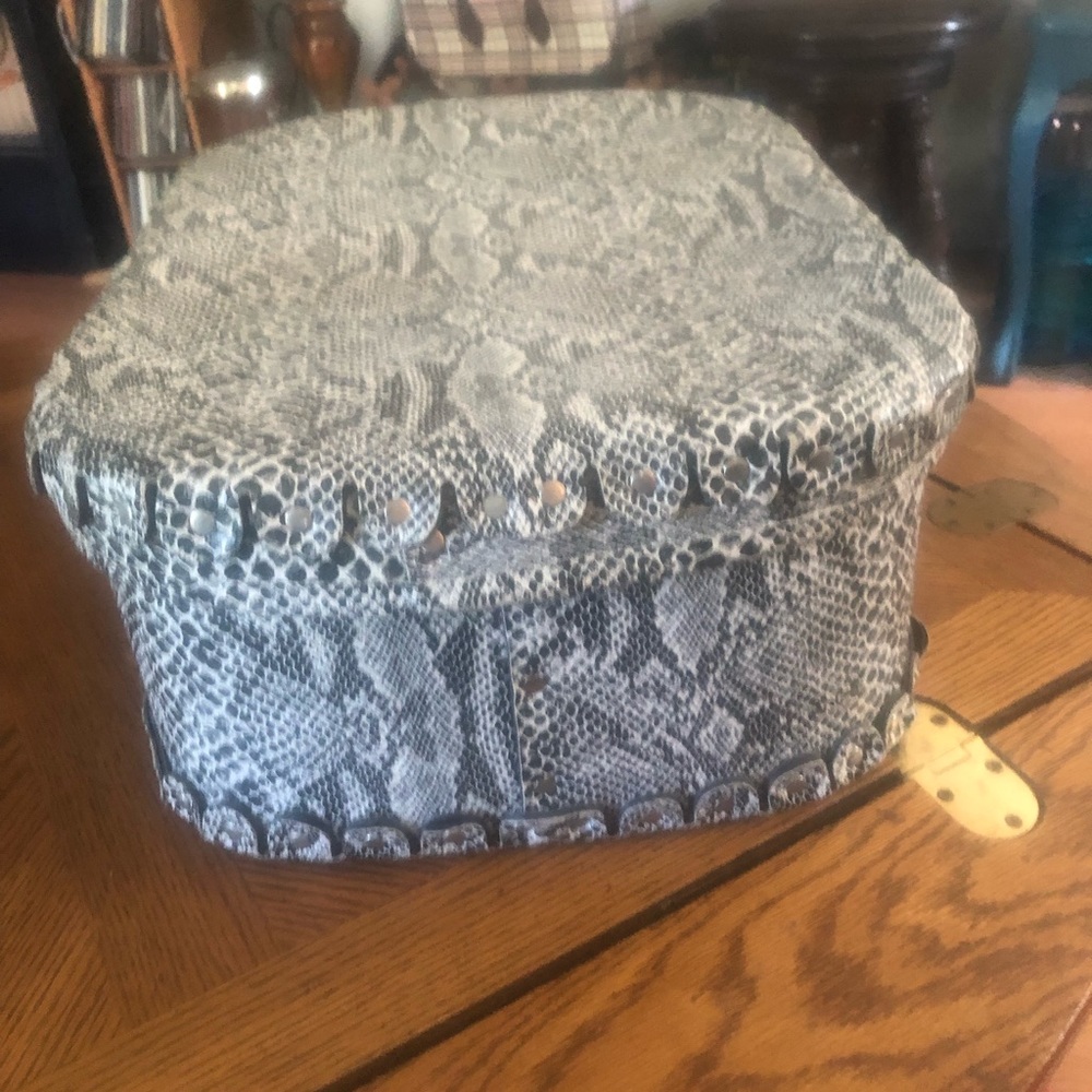 Vintage Faux Python Snake Print Suitcase - image 4